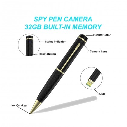 Pen Camera 32GB Video with Voice Recorder